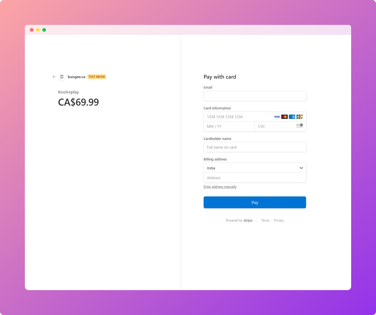 Payment Page